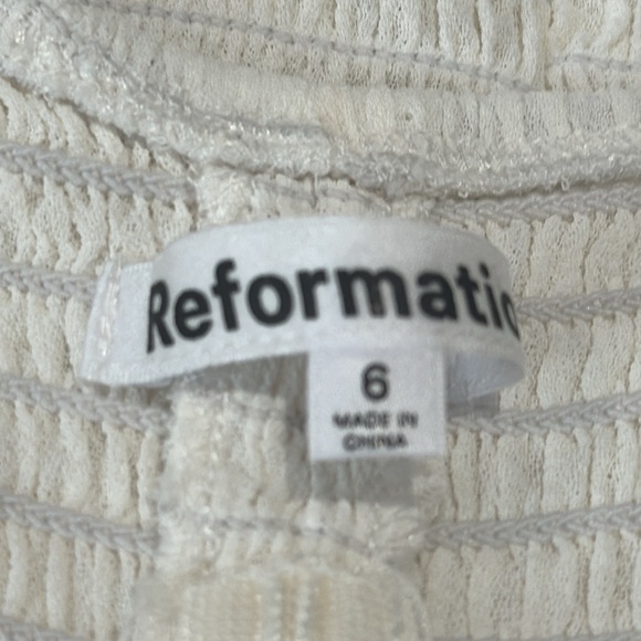 New Reformation Delevan Top in Gossamer Cream Size 6 - Picture 10 of 12